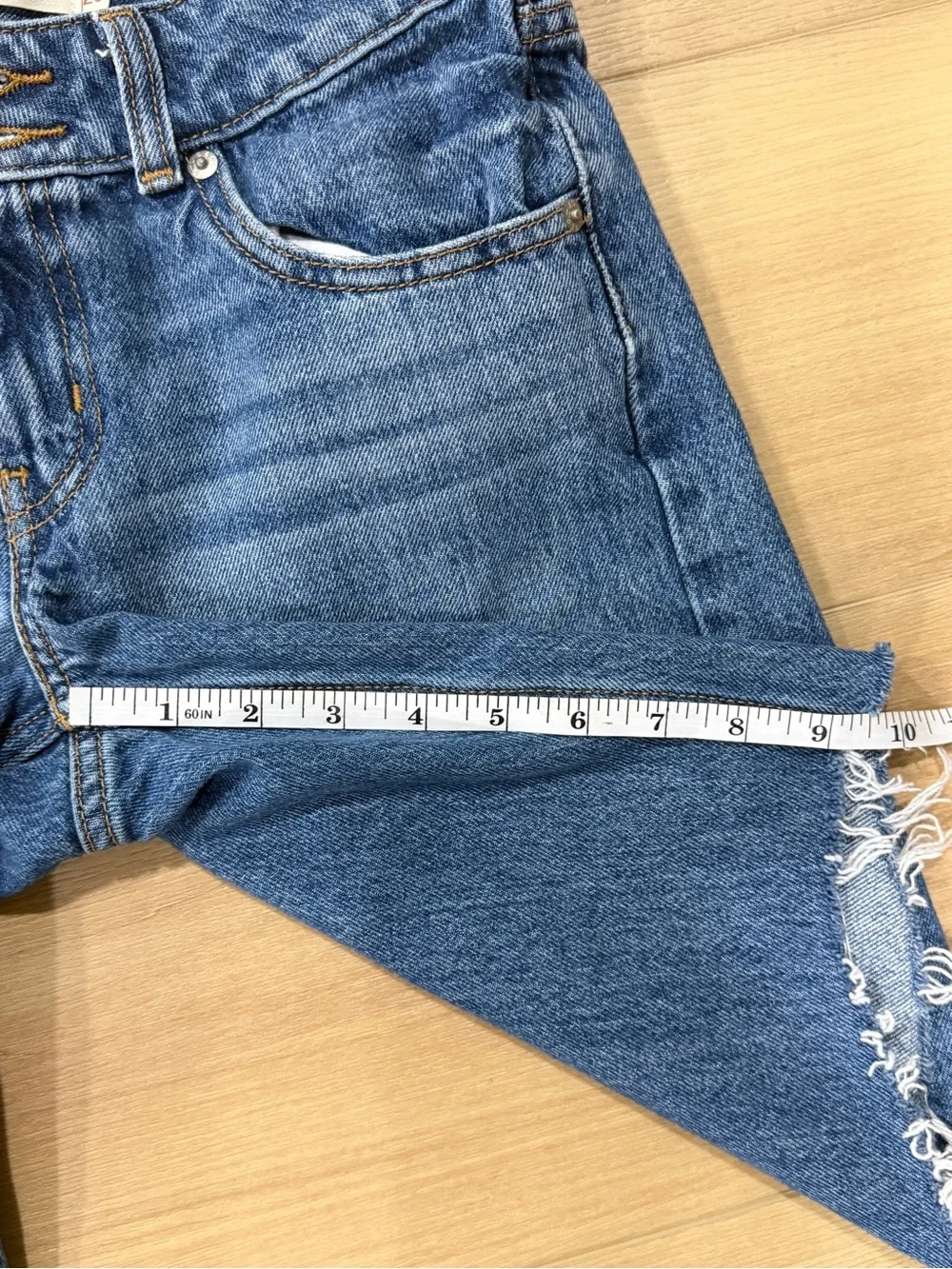 Levi’s Superlow Denim Shorts—Size 26